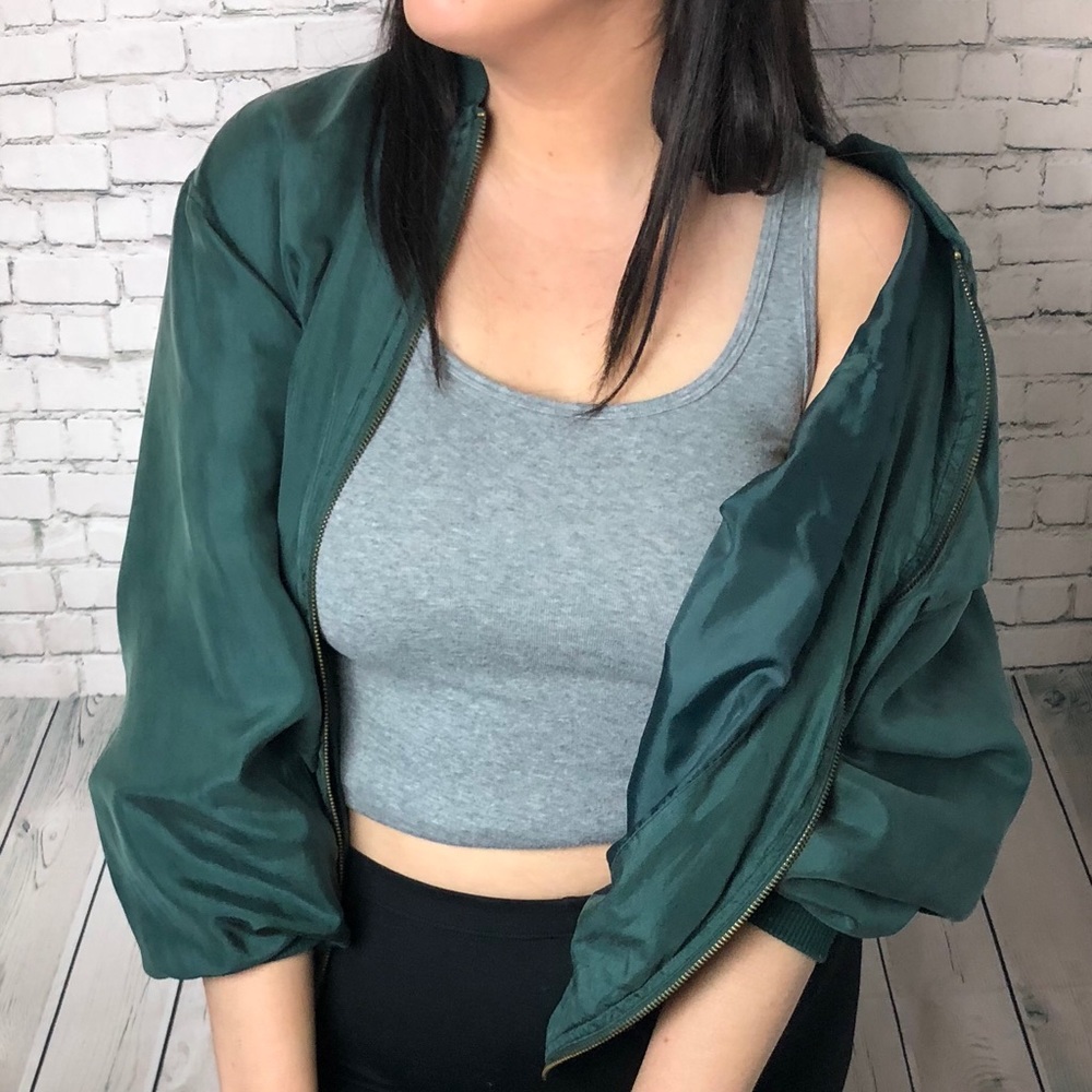 Vintage 100% Silk 80s Bomber Jacket